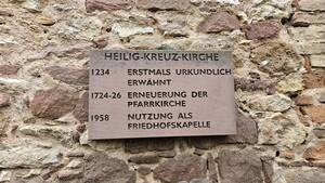 Schild an der Horchheimer Friedhofskirche